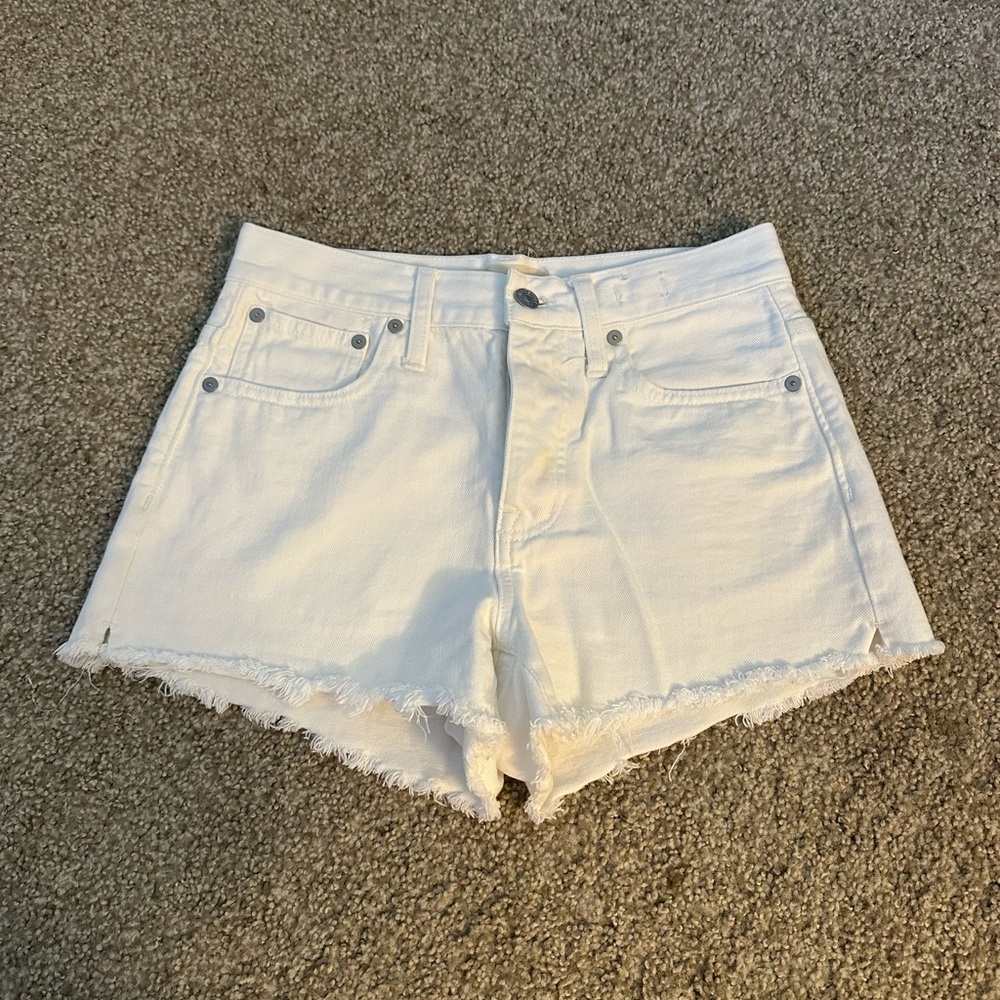 Madewell White Jean Shorts